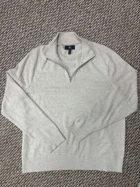 Banana Republic Italian Merino Wool Half-Zip Sweater